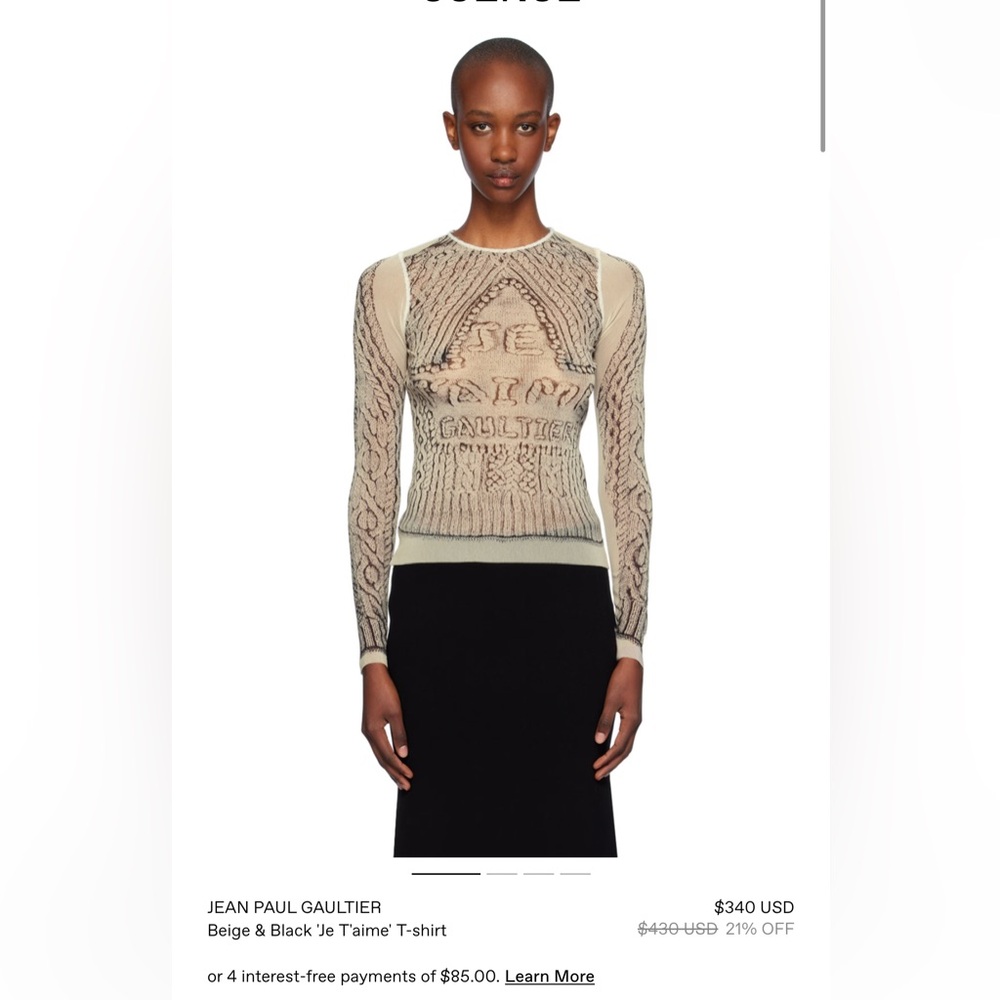 Never been worn JPG sheer top